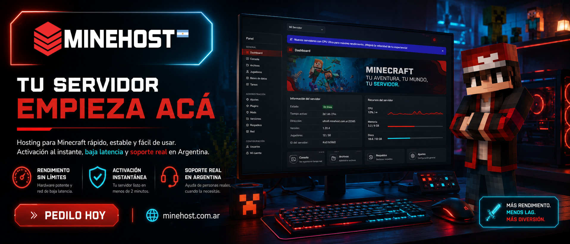 Minehost promoción 10